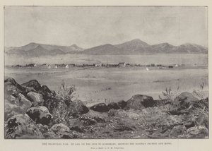 德瓦尔德（De Aar）的德兰士瓦战争（The Dealva War），前往金伯利（Kimberley），显示火车站和酒店 作者 约瑟夫·霍兰·特林厄姆