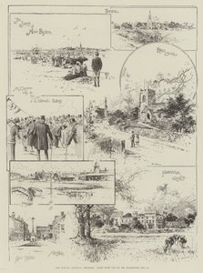 威勒尔铁路，柴郡，第一草坪由格拉德斯通先生于10月21日截止 作者 Joseph Holland Tringham