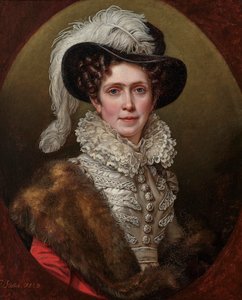 巴登的卡罗琳1776-1841年，巴伐利亚女王，1823年。 作者 约瑟夫·卡尔·斯蒂勒