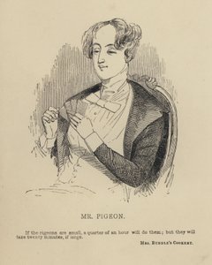 Kenny Meadows: Mr Pigeon (engraving)