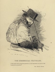 Kenny Meadows: The Commercial Traveller (engraving)