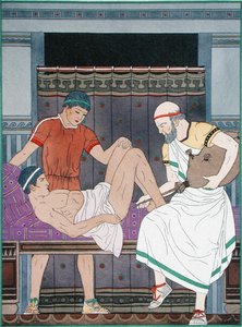 灌肠，来自《希波克拉底全集》的插图 作者 约瑟夫·库恩·雷尼尔