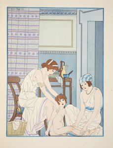照顾婴儿，插图来自“希波克拉底的作品”，1934年 作者 约瑟夫·库恩·雷尼尔