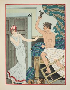 Choleric Rage，来自“希波克拉底的作品”的插图，1934年 作者 约瑟夫·库恩·雷尼尔