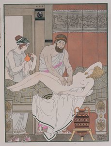 对患者的检查，来自“希波克拉底全集”的插图，1932年 作者 约瑟夫·库恩·雷尼尔