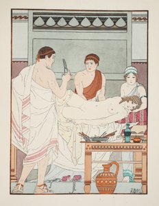 妇科检查，插图来自&39;希波克拉底的作品&39;，1934年 作者 约瑟夫·库恩·雷尼尔