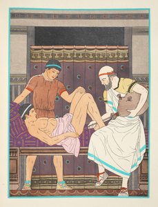 灌肠，插图来自“希波克拉底的作品”，1934年 作者 约瑟夫·库恩·雷尼尔