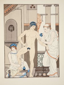 按摩，来自&39;希波克拉底的作品&39;的插图，1934年 作者 约瑟夫·库恩·雷尼尔