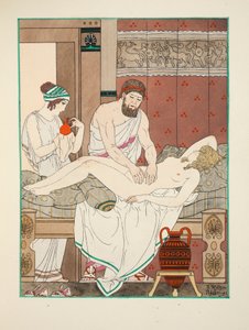 医疗按摩，插图来自&39;希波克拉底的作品&39;，1934年 作者 约瑟夫·库恩·雷尼尔