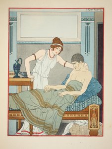 紧张的马拉迪，来自“希波克拉底的作品”的插图，1934年 作者 约瑟夫·库恩·雷尼尔