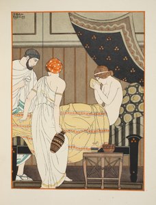 抓住船只，贪婪地喝着，1934年“希波克拉底的作品”中的插图 作者 约瑟夫·库恩·雷尼尔