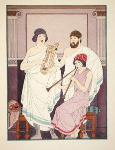 音乐之声，来自“希波克拉底的作品”的插图，1934年 作者 约瑟夫·库恩·雷尼尔