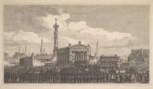 7月柱的就职仪式，1840年，1840年。 作者 约瑟夫·路易斯·特里莫莱特