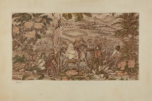 历史上的印刷纺织品，约1939年。