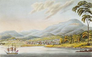 霍巴特镇的看法，1824年 作者 约瑟夫·莱切特