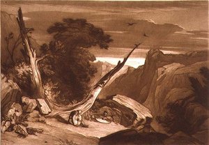 摘自斯宾塞的《仙后》，摘自 "Liber Studiorum"，由T. Hodgetts刻制 作者 约瑟夫·马洛德·威廉（继）·特纳