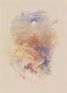 月光下的山口，c.1845（纸上水彩） 作者 约瑟夫·马洛德·威廉·特纳