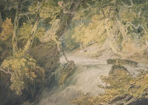 斯佩特的一条河，c.1796（纸上水彩画） 作者 约瑟夫·马洛德·威廉·特纳