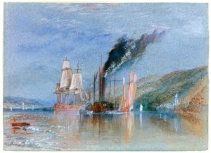 在Quillebeuf和Villequier之间，c1832 作者 约瑟夫·马洛德·威廉·特纳
