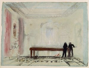 Petworth House的台球运动员，1830年（水粉画） 作者 约瑟夫·马洛德·威廉·特纳