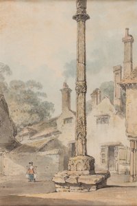 乡村十字架，约 1850 年（纸面水彩画） 作者 约瑟夫·马洛德·威廉·特纳