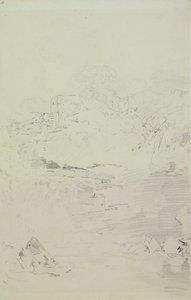 克莱德河的瀑布，约1801年（纸上铅笔）。 作者 约瑟夫·马洛德·威廉·特纳
