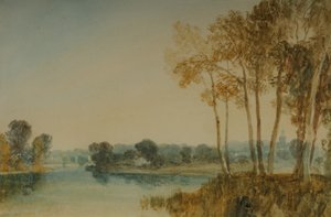 泰晤士河畔树木景观，c.1805（纸上水彩） 作者 约瑟夫·马洛德·威廉·特纳