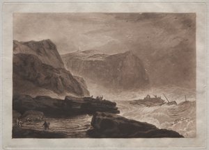 Liber Studiorum：约克郡海岸，惠特比附近。 作者 约瑟夫·马洛德·威廉·特纳