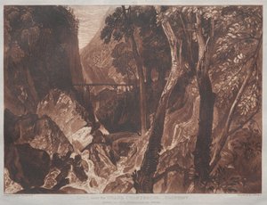 Liber Studiorum：  多菲尼大夏特勒附近的磨坊 作者 约瑟夫·马洛德·威廉·特纳