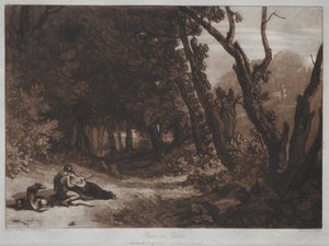 Liber Studiorum：  Procris 和 Cephalus 作者 约瑟夫·马洛德·威廉·特纳