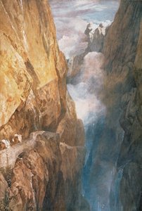 1804年魔鬼桥圣哥达山的通道（纸上写着） 作者 约瑟夫·马洛德·威廉·特纳