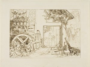 肯特郡彭伯利磨坊，图版 12，选自 Liber Studiorum 作者 约瑟夫·马洛德·威廉·特纳