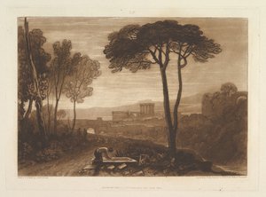 1812年2月1日，Campagna Liber Studiorum第VIII部分，图版38中的场景。 作者 约瑟夫·马洛德·威廉·特纳
