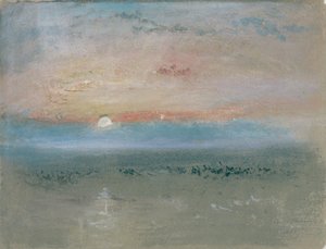 日落，1830（灰纸上的水粉和水粉）