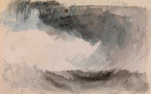 “Tempete en mer”（海上风暴）水彩画约瑟夫·马洛德·威廉·特纳（1775-1851）暗淡 18,4x29,3 cm 私人收藏 作者 约瑟夫·马洛德·威廉·特纳