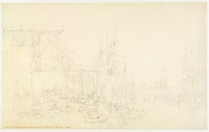 &39;The Hurries&39;，煤炭船装载，North Shields，1795（纸上石墨） 作者 约瑟夫·马洛德·威廉·特纳