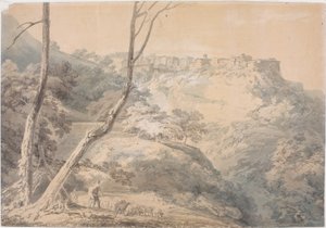 Tivoli与Sibyl神庙（铅笔和水彩在纸上（船上）） 作者 约瑟夫·马洛德·威廉·特纳