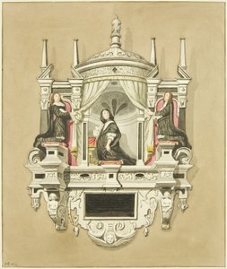 圣马可教堂的贝恩顿夫人纪念碑（纸上水彩画