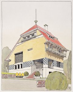 研究Olmich&39;s House，Darmstadt，来自&39;Olbrich&39;s Architecture&39;，于1904-14发表