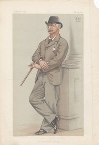Coutts Lindsay，1883年2月3日名利场的Grosvenor画廊（彩色石版画）