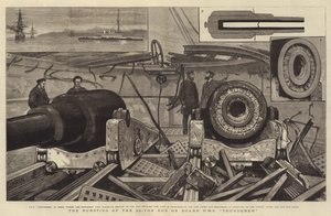 HMS Thunderer上38吨枪的爆破 作者 Joseph Nash