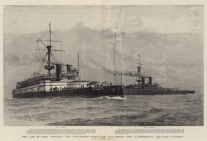 失去了HMS维多利亚，双螺杆头等级战列舰HMS Camperdown和HMS Victoria