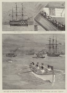 HMS伍斯特海军学员与HMS康威之间的Greenhithe比赛