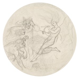 这座小岛上满是喧闹声：史蒂芬诺和特林库洛（Ariel（pencil）领导） 作者 约瑟夫·诺埃尔·佩顿