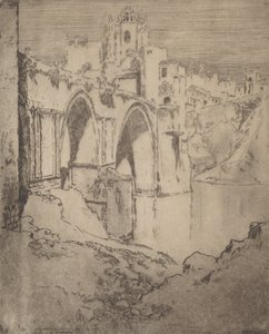 托莱多的圣胡安-德洛斯-雷奥斯桥，1904年。 作者 约瑟夫·彭内尔