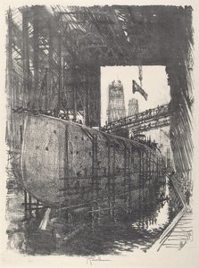 建造战舰，1917年。 作者 约瑟夫·彭内尔