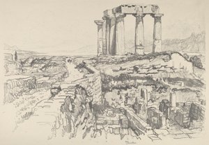 科林斯，朝海湾方向，1913年。 作者 约瑟夫·彭内尔
