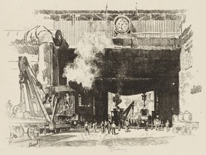英国战争作品：  大商店的大门 作者 约瑟夫·彭内尔
