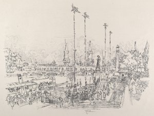 Oberbaum-Brucke，柏林，1921。 作者 约瑟夫·彭内尔