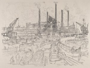 电力局，柏林，1914年。 作者 约瑟夫·彭内尔